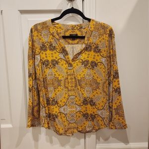 Talbots womens pullover blouse. Paisley. Medium-Petite.